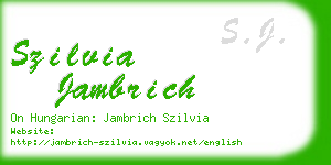 szilvia jambrich business card